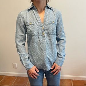 Denim XS L.L. Bean Demi Button Up